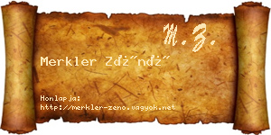 Merkler Zénó névjegykártya